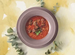 Beat Suppenteller rund 22,5 cm Color Glaze Altrosa