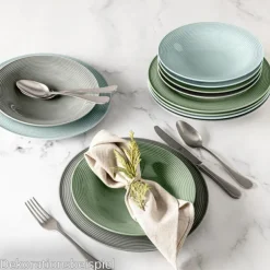 Beat Suppenteller rund 22,5 cm Color Glaze Perlgrau