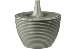 Beat Zuckerdose 0,27 l mit Relief Color Glaze Perlgrau
