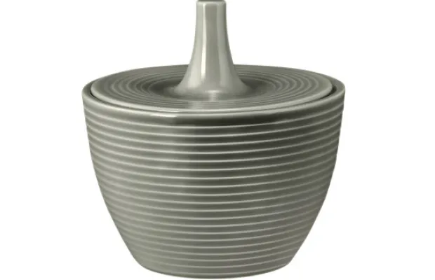 Beat Zuckerdose 0,27 l mit Relief Color Glaze Perlgrau