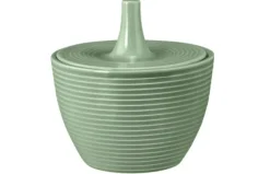 Beat Zuckerdose 0,27 l mit Relief Color Glaze Salbeigrün