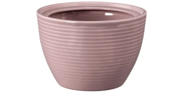 Beat Zuckerdose 0,27 l mit Relief Color Glaze Altrosa
