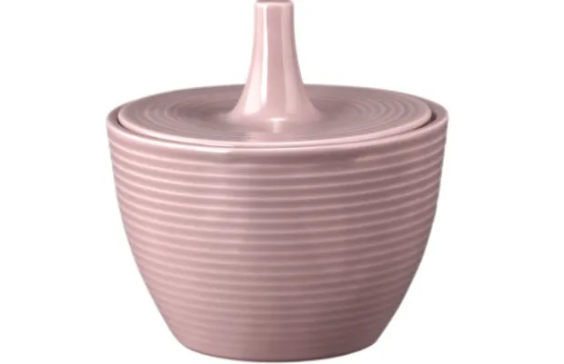 Beat Zuckerdose 0,27 l mit Relief Color Glaze Altrosa