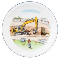 Compact Frühstücksteller rund 19 cm Auf der Baustelle
