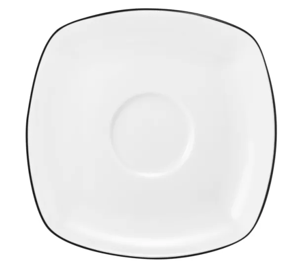 Lido Kombi-Untertasse eckig 14,5 cm Black Line