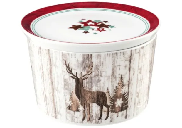 Life Schale rund 5296 mit Deckel 14x9 cm Christmas