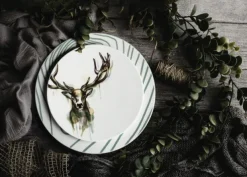 Life Speiseteller rund 28 cm Nature Hirsch