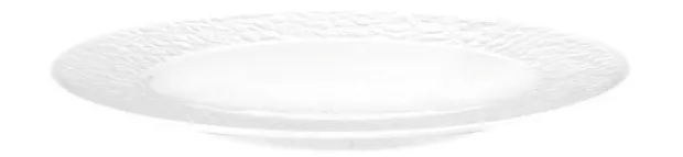 Nori-Home Frühstücksteller rund 21cm Relief schmal weiß
