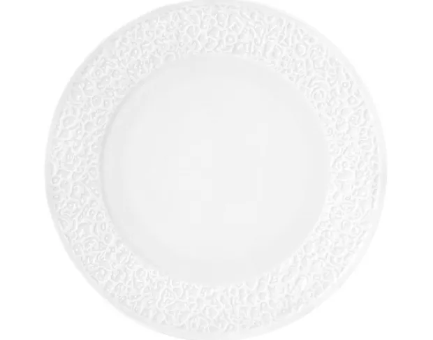 Nori-Home Frühstücksteller rund 21cm Relief schmal weiß