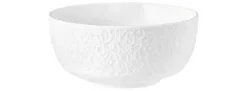 Nori-Home Müslischale 15 cm Relief weiß