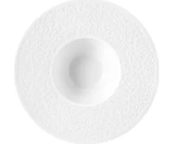 Nori-Home Pastateller tief 26,5 cm Relief breit weiß