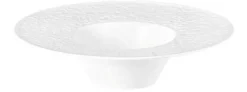 Nori-Home Pastateller tief 26,5 cm Relief breit weiß