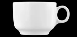 Sento Home Kaffeeobertasse 0,21 l mit Henkel weiss