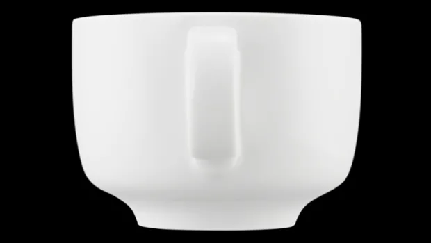 Sento Home Milchkaffeeobertasse 0,35 l mit Henkel weiss