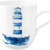 Zusatzsortiment Becher mit Henkel 0,40 l (Liberty) Leuchtturm blau-weiß