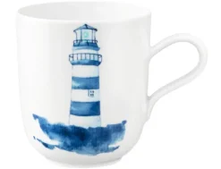 Zusatzsortiment Becher mit Henkel 0,40 l (Liberty) Leuchtturm blau-weiß