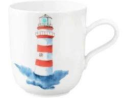 Zusatzsortiment Becher mit Henkel 0,40 l (Liberty) Leuchtturm rot-weiß
